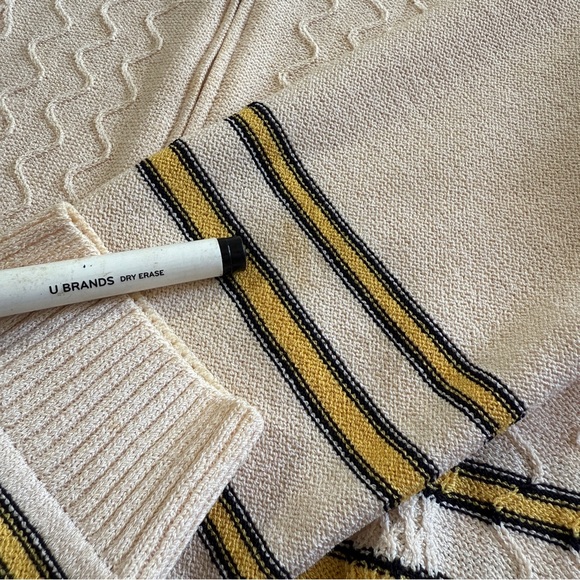 Vintage St. John Sport Knit Striped Zip Up Cardigan‎ Sweater Wool blend Size S - Picture 7 of 12